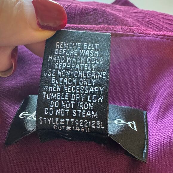 Connected Woman Purple Plus 22W Overlay Cape Dress Formal Mother of Bride - Picture 10 of 10